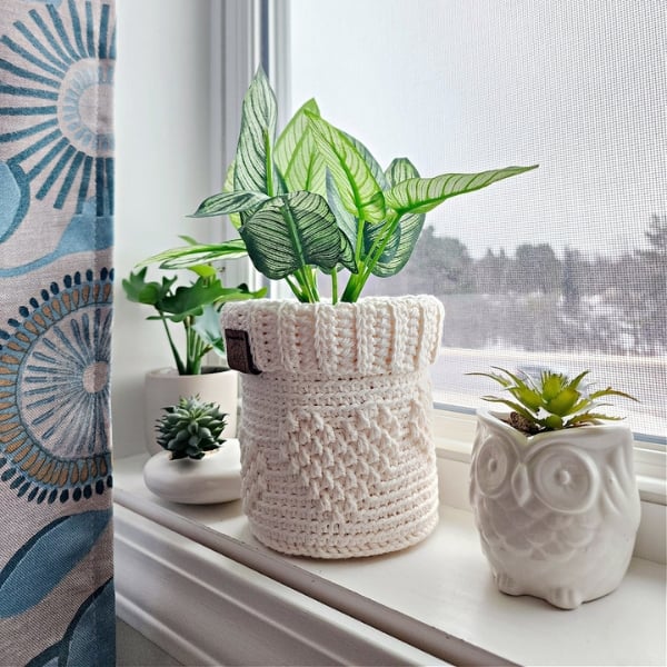 Simple Plant Pot Cover Pattern by A Crocheted Simplicity