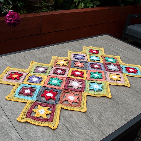 Summer Table Runner Crochet Pattern by Sunflower Cottage Crochet