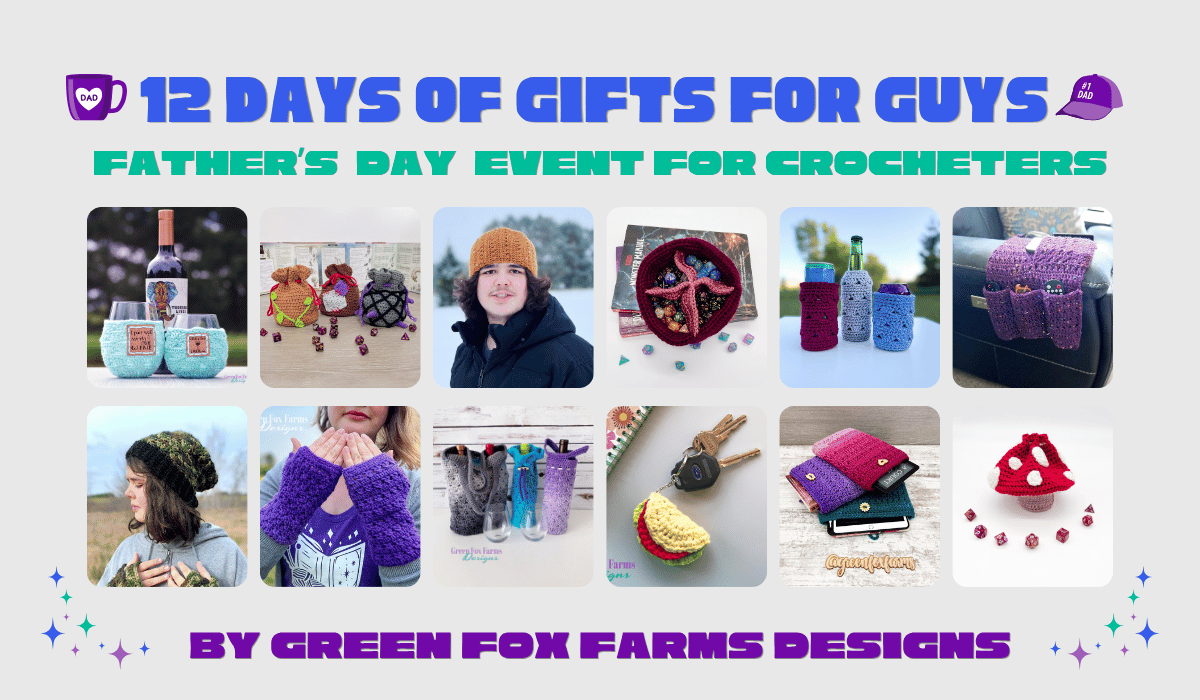 2 fathers day crochet patterns blog hop collage of images