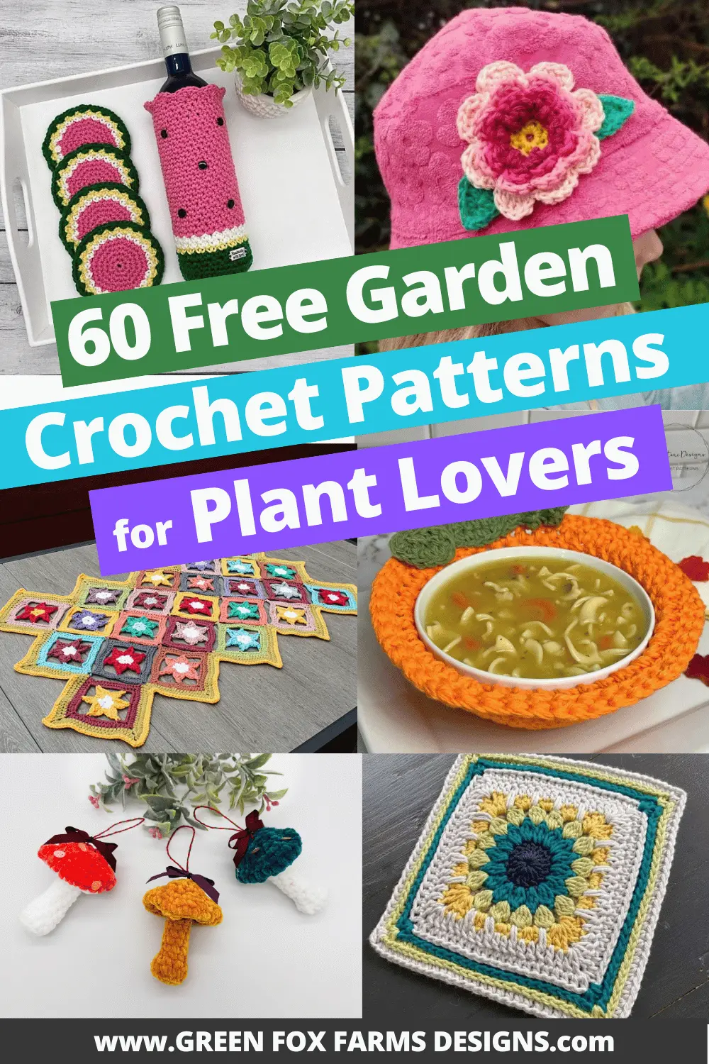 crochet 60 Free Crochet Garden Patterns for Summer Roundup by Green Fox Farms Designs © 2026 Pin 3