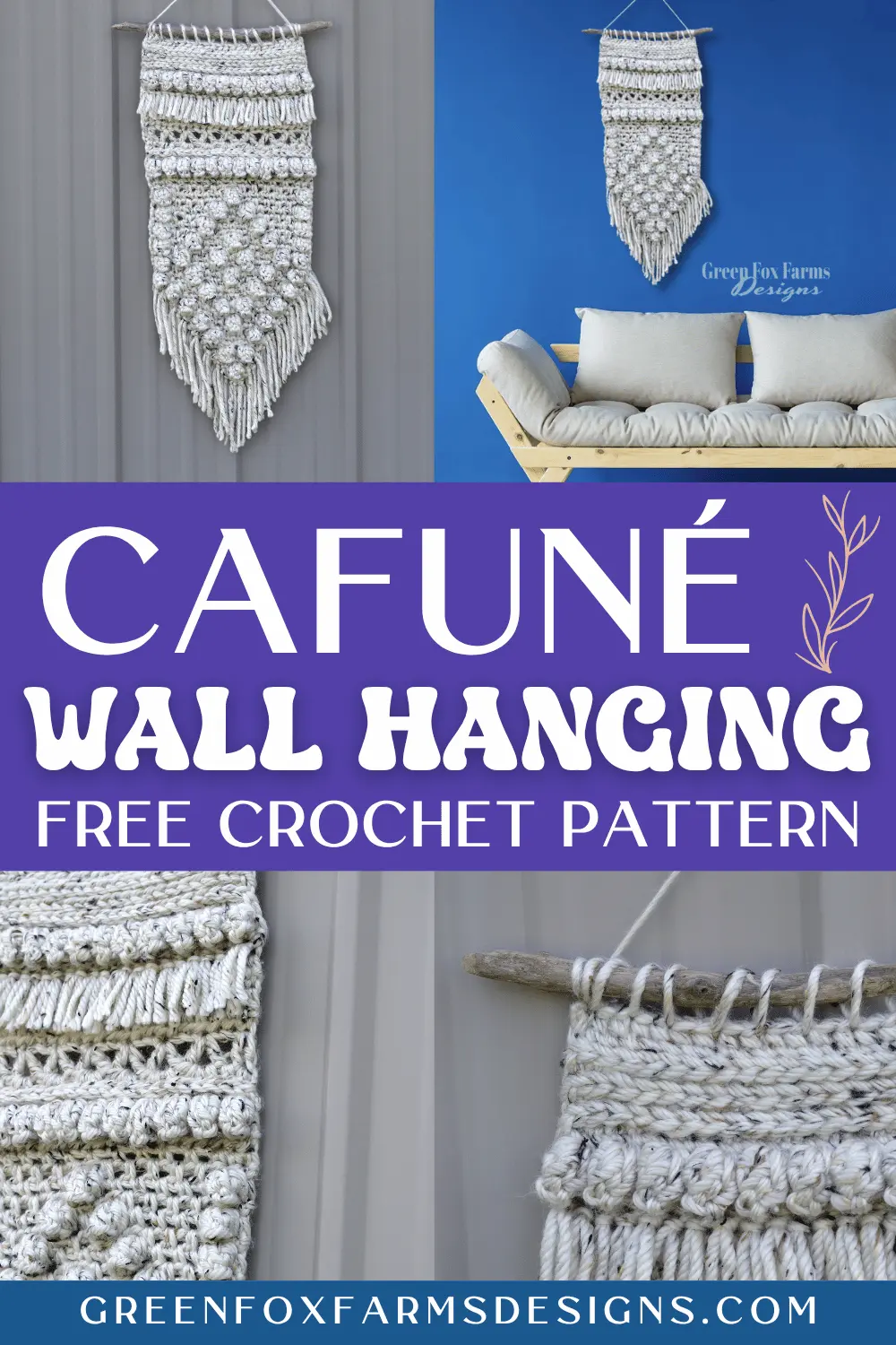 crochet Cafune Free Crochet Wall Hanging Pattern Green Fox Farms Designs PIN 5