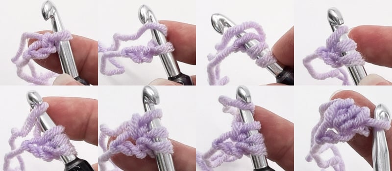 crochet foundation half double crochet fdhc tute lab lull step 1