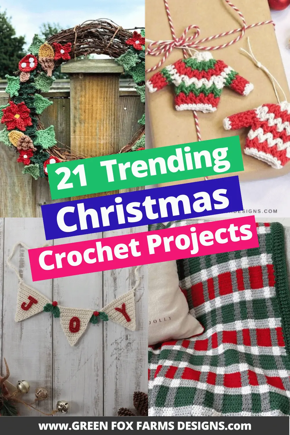 crochet 21 Trendy Free Christmas Crochet Ideas Pattern Roundup by Green Fox Farms Designs © 2026 Pin 2