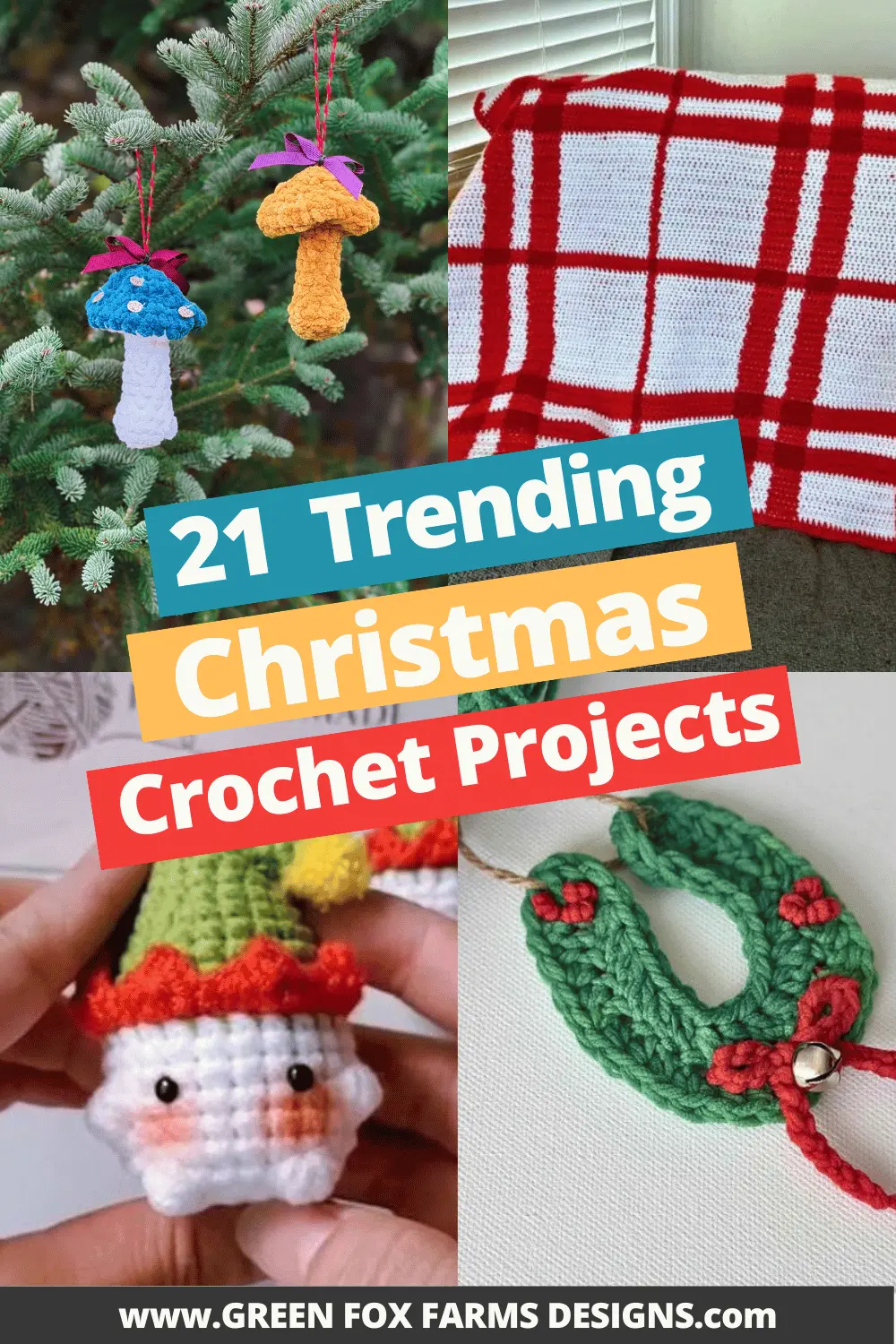 crochet 21 Trendy Free Christmas Crochet Ideas Pattern Roundup by Green Fox Farms Designs © 2026 Pin 4