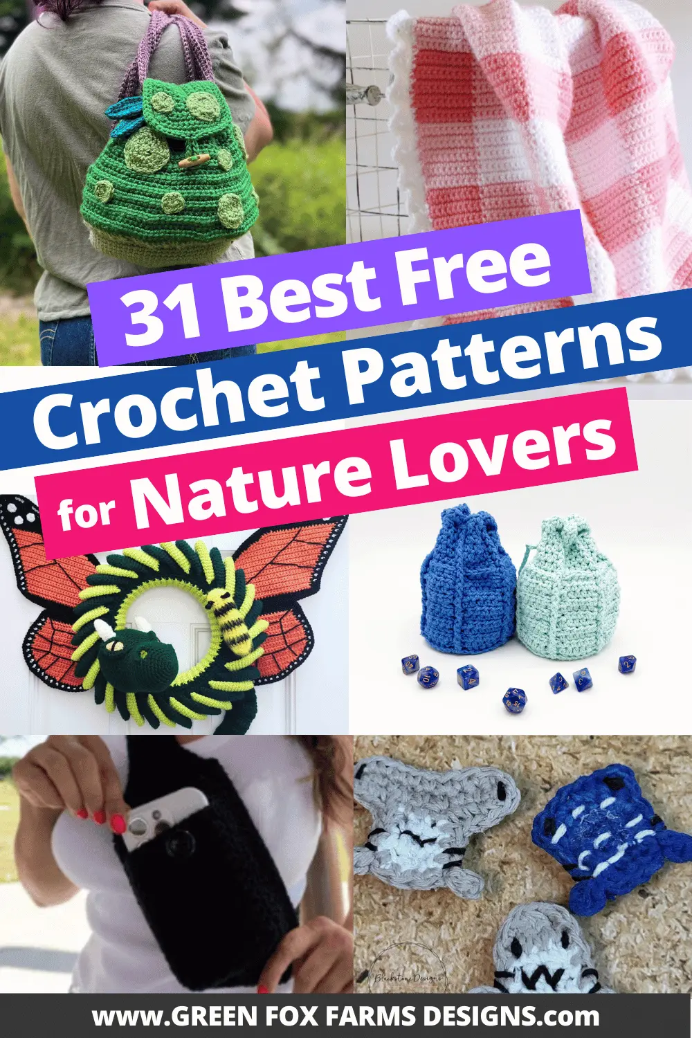 crochet 31 Free Crochet Nature Patterns for Summer Roundup by Green Fox Farms Designs © 2026 Pin 2