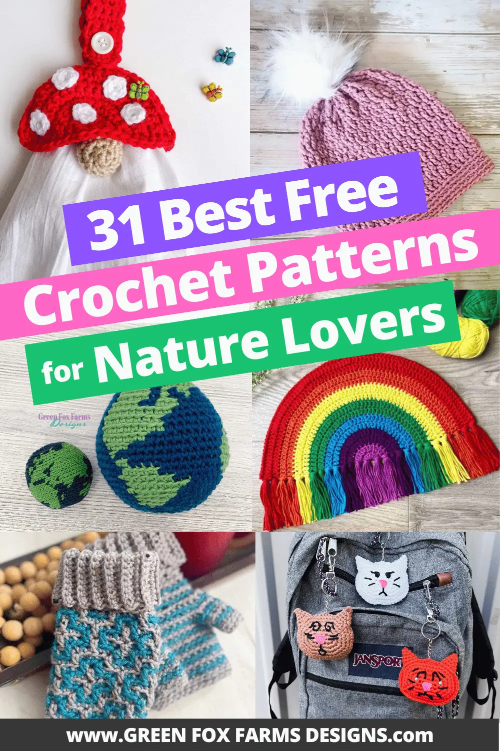 crochet 31 Free Crochet Nature Patterns for Summer Roundup by Green Fox Farms Designs © 2026 Pin 3