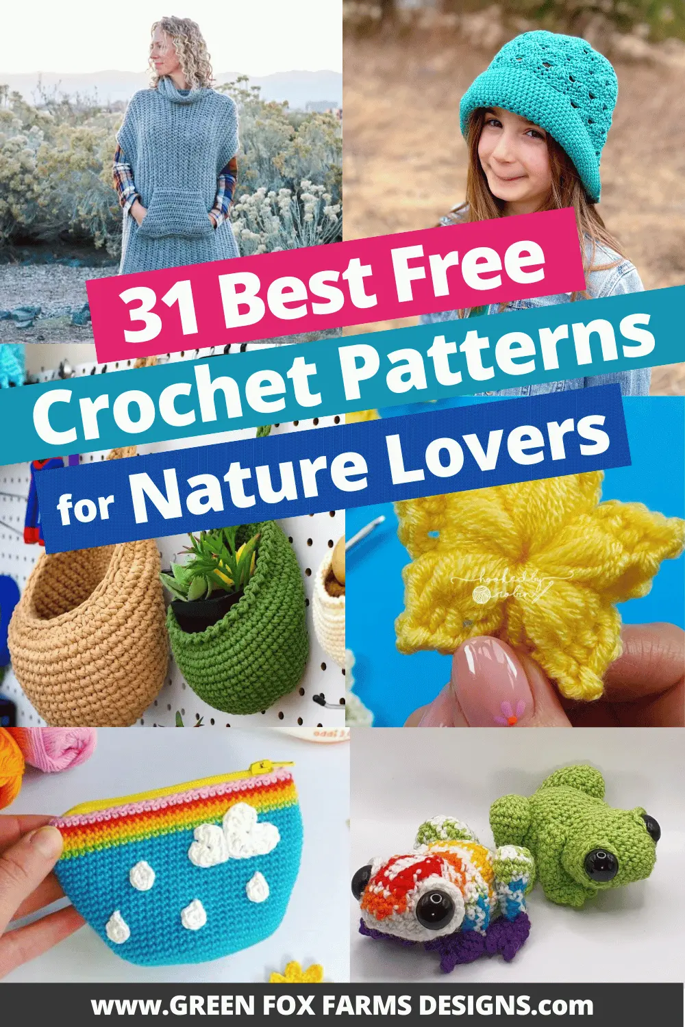 crochet 31 Free Crochet Nature Patterns for Summer Roundup by Green Fox Farms Designs © 2026 Pin 5
