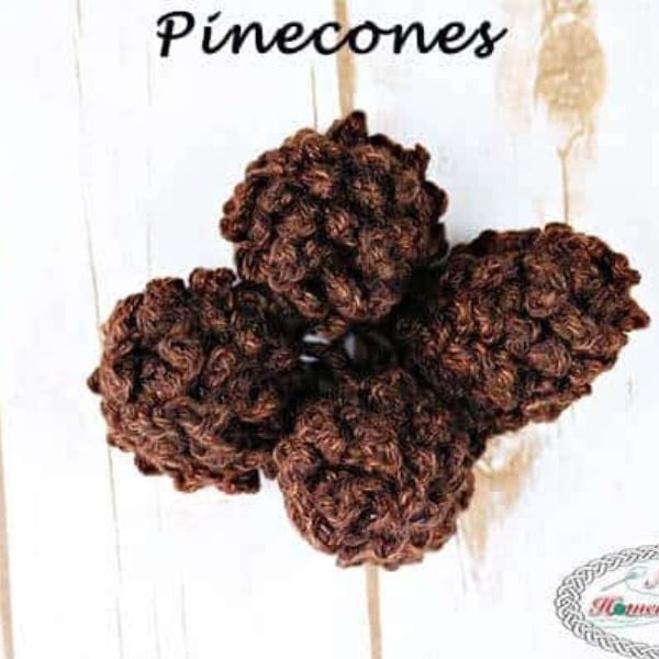 crochet Free Crochet Pinecone Ornament by Nickis Homemade Crafts