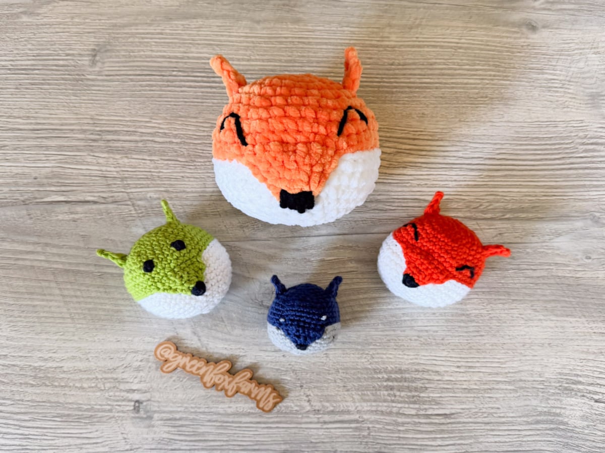 crochet Freya the Fox Footbag Free Crochet Hacky Sack Pattern web
