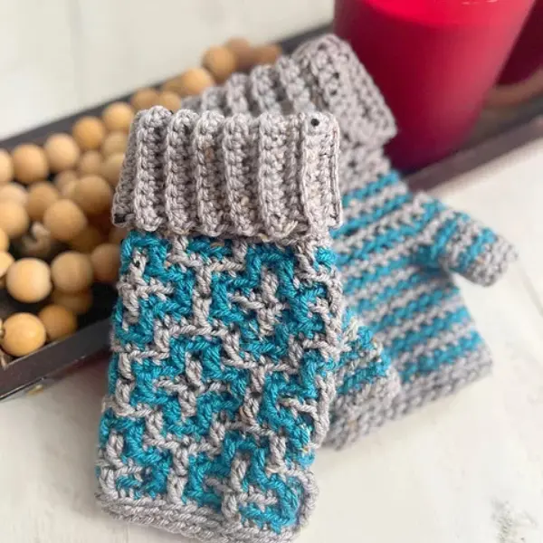 Sweet Stripes Crochet Hooded Cowl adult web