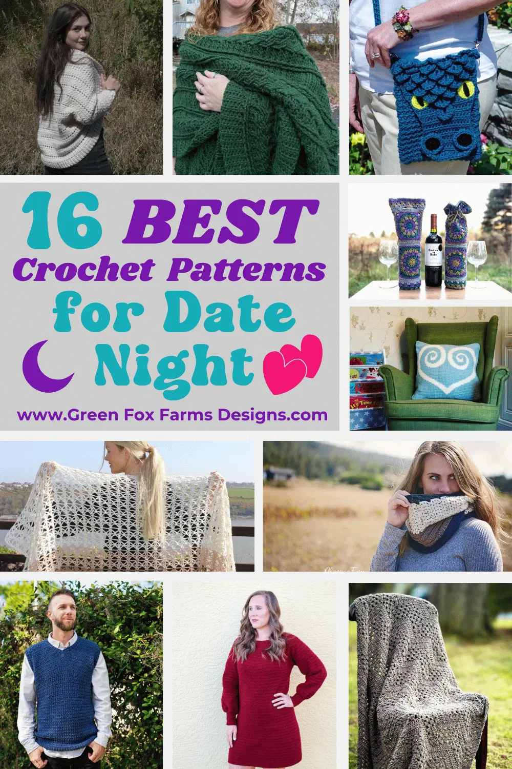 crochet blankets and cardigans for a date night at home