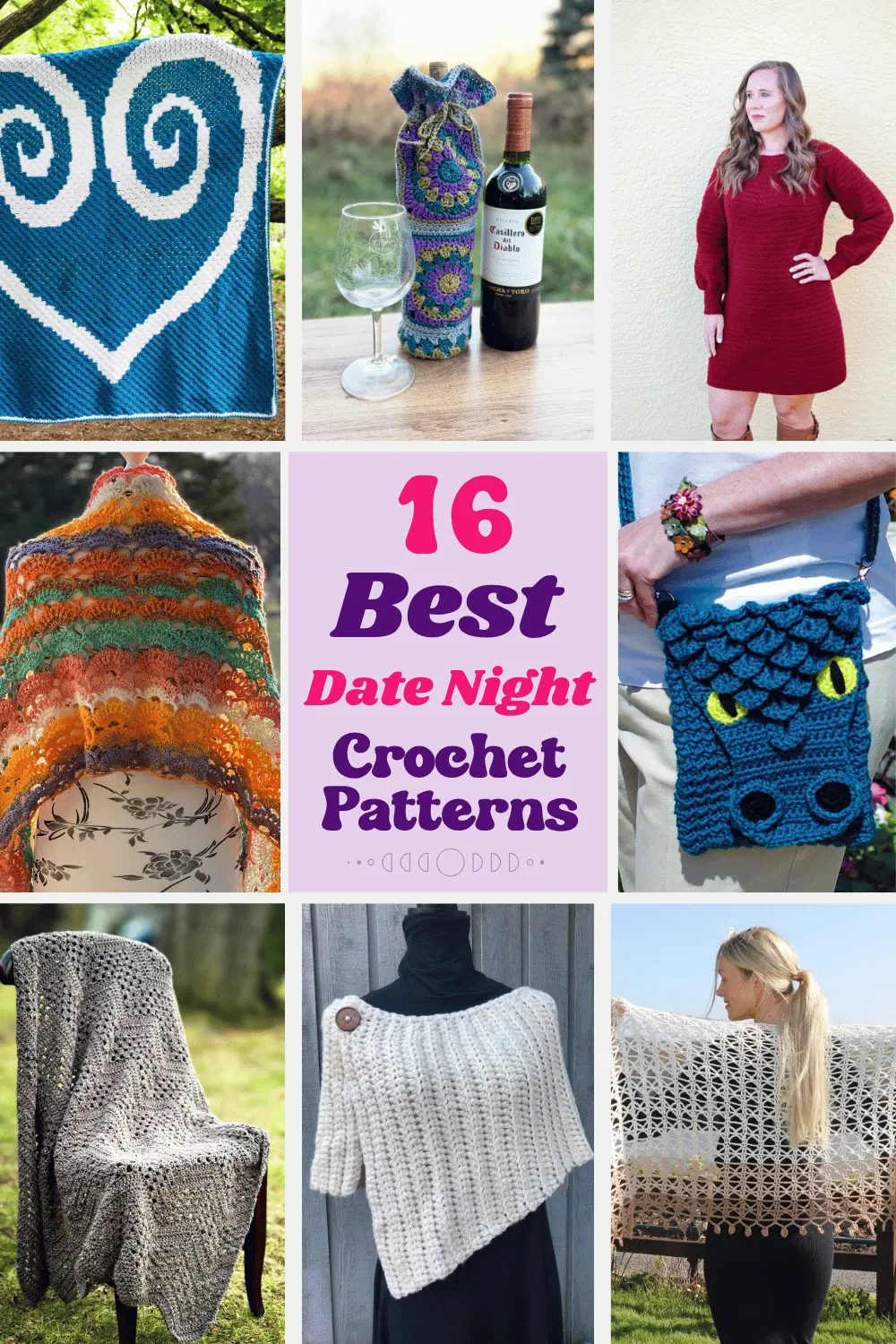 crochet 16 Best Date Night Crochet patterns sunshine and stitches pin 4