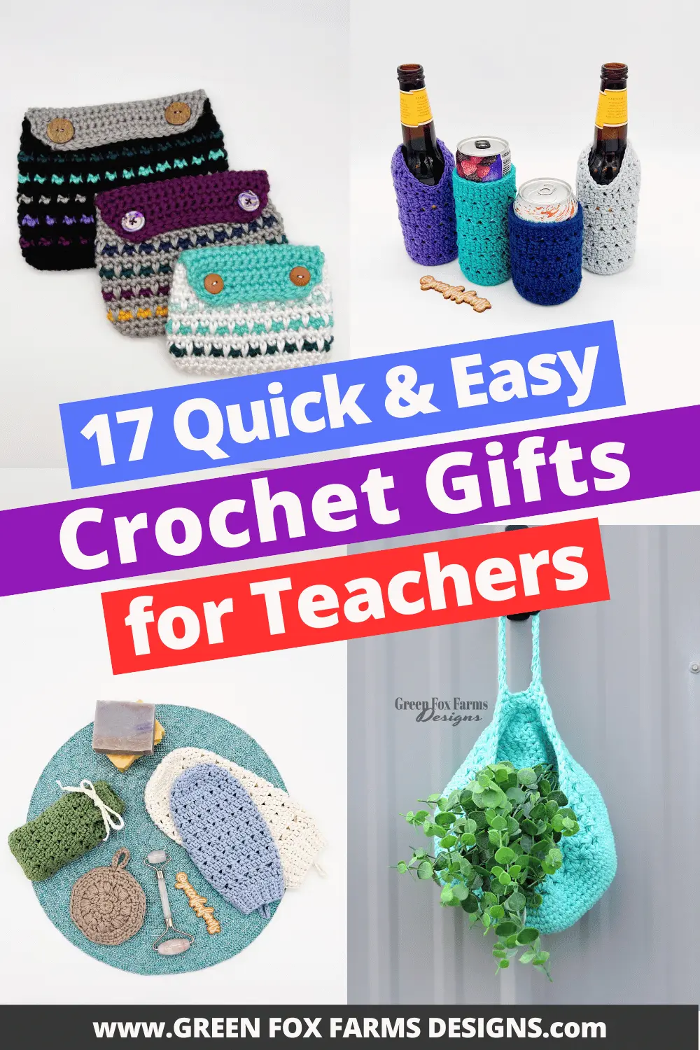 crochet 17 Free Crochet Teacher Gift Patterns Roundup by Green Fox Farms Designs © 2026 Pin 2