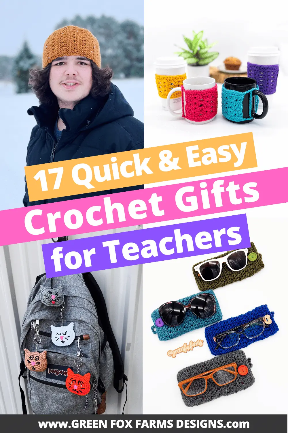 crochet 17 Free Crochet Teacher Gift Patterns Roundup by Green Fox Farms Designs © 2026 Pin 3