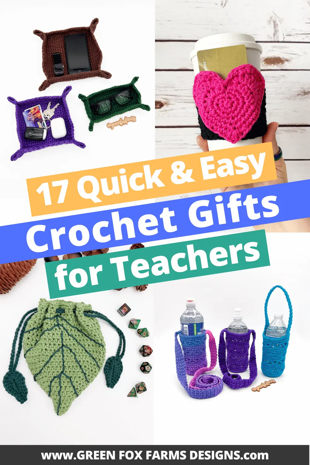 crochet 17 Free Crochet Teacher Gift Patterns Roundup by Green Fox Farms Designs © 2026 Pin 4