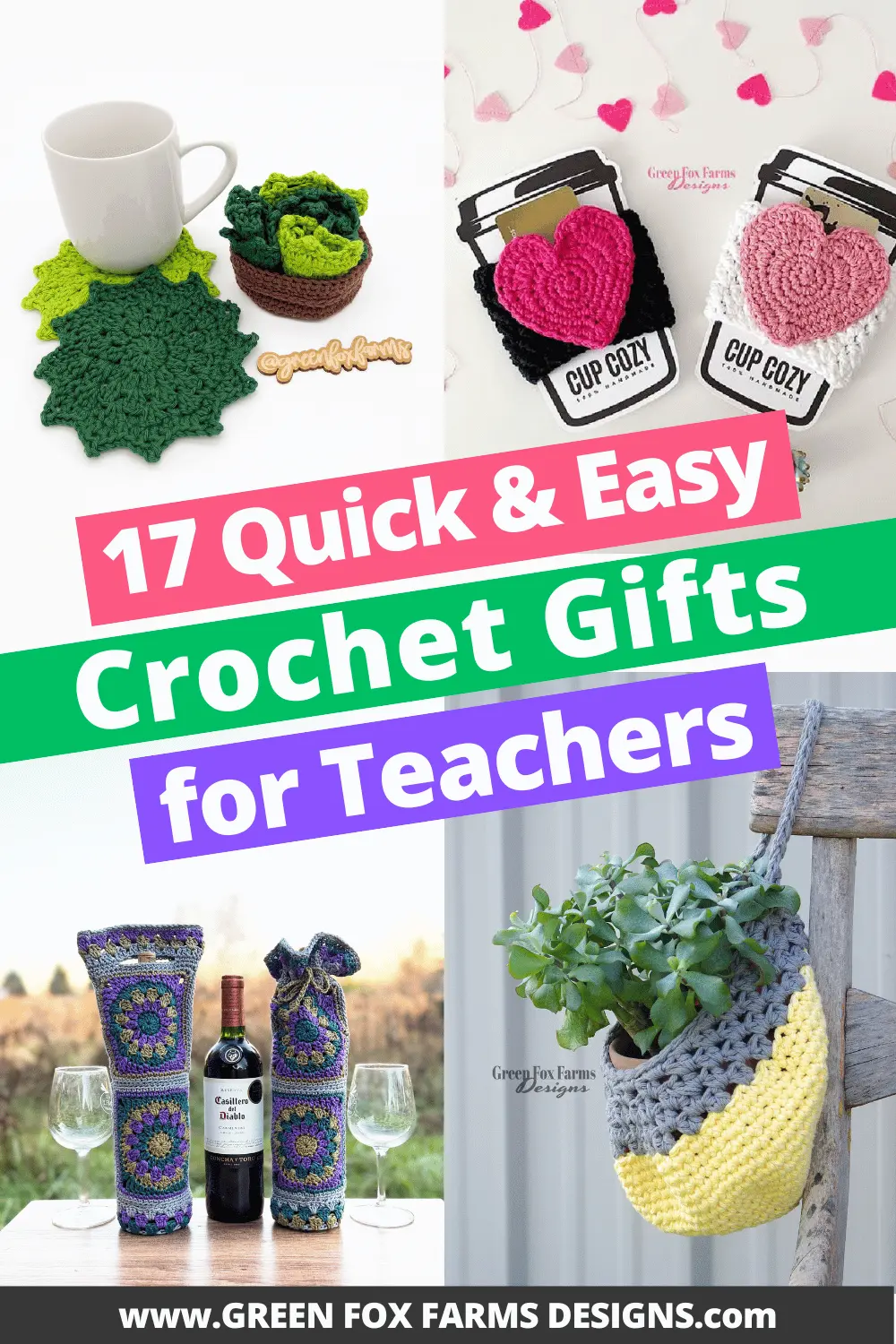 crochet 17 Free Crochet Teacher Gift Patterns Roundup by Green Fox Farms Designs © 2026 Pin 5