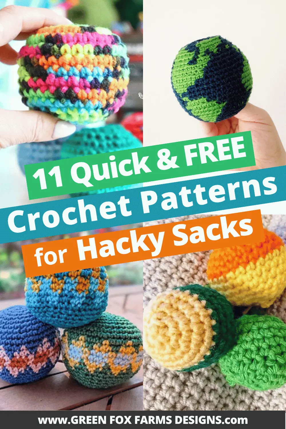 crochet Free Hacky Sack Crochet Patterns Roundup by Green Fox Farms Designs © 2026 Pin 2