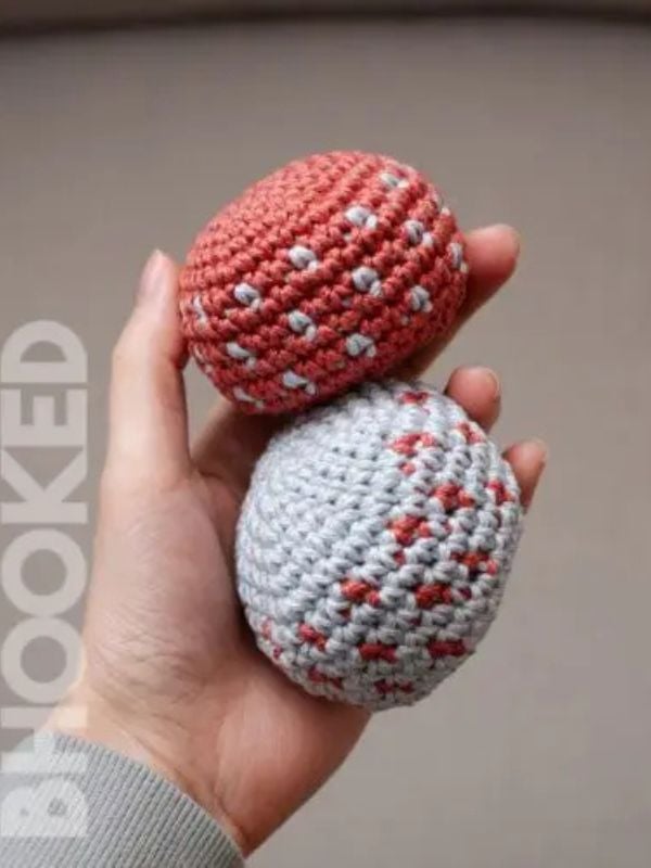 crochet Polka Dot Crochet Hacky Sack Free Pattern by B Hooked