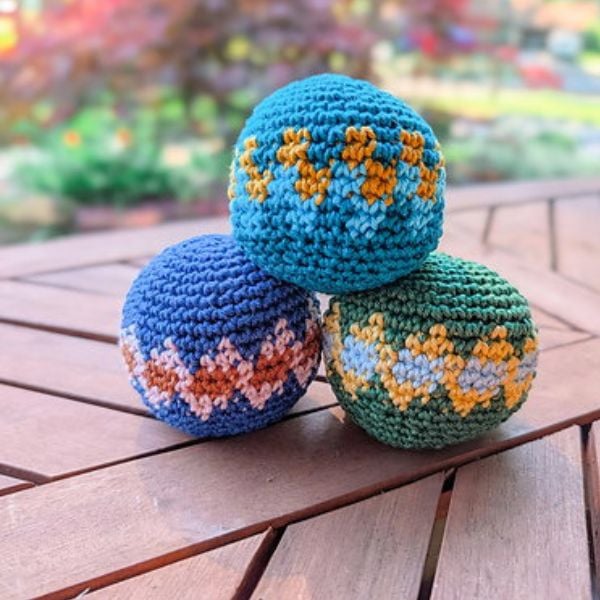 crochet Stitch Kickers Free Crochet Hacky Sack Pattern Marly Bird
