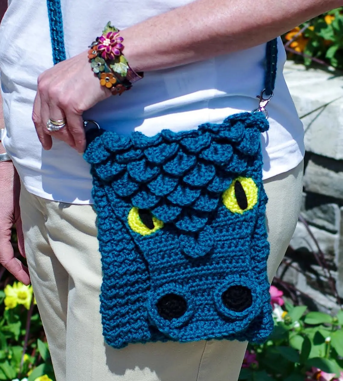 crochet dragon purse2