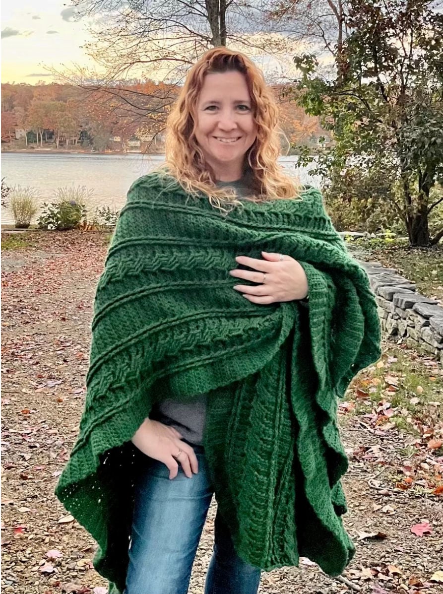 crochet emerald isle wrap