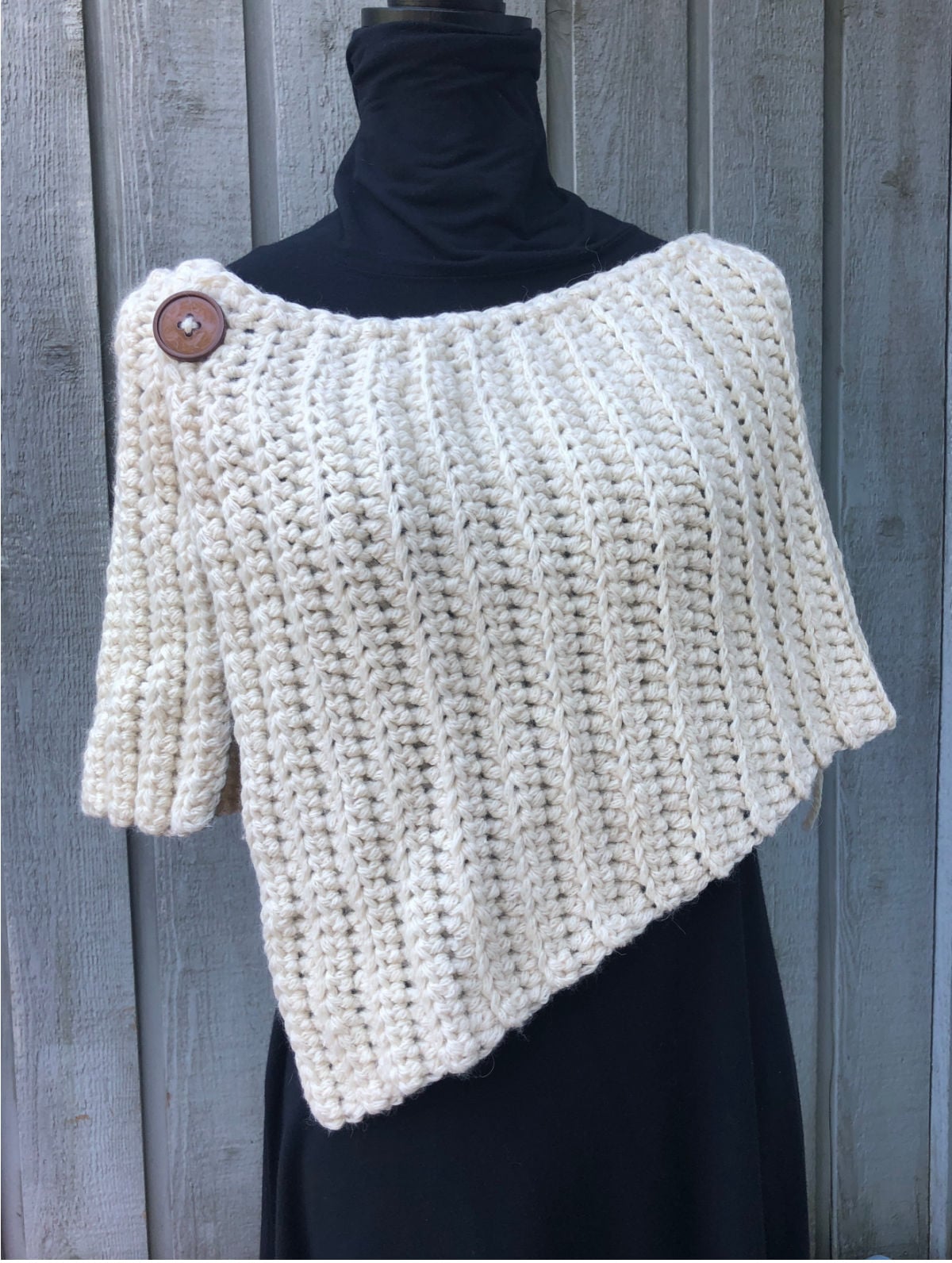 crochet sundown angled wrap