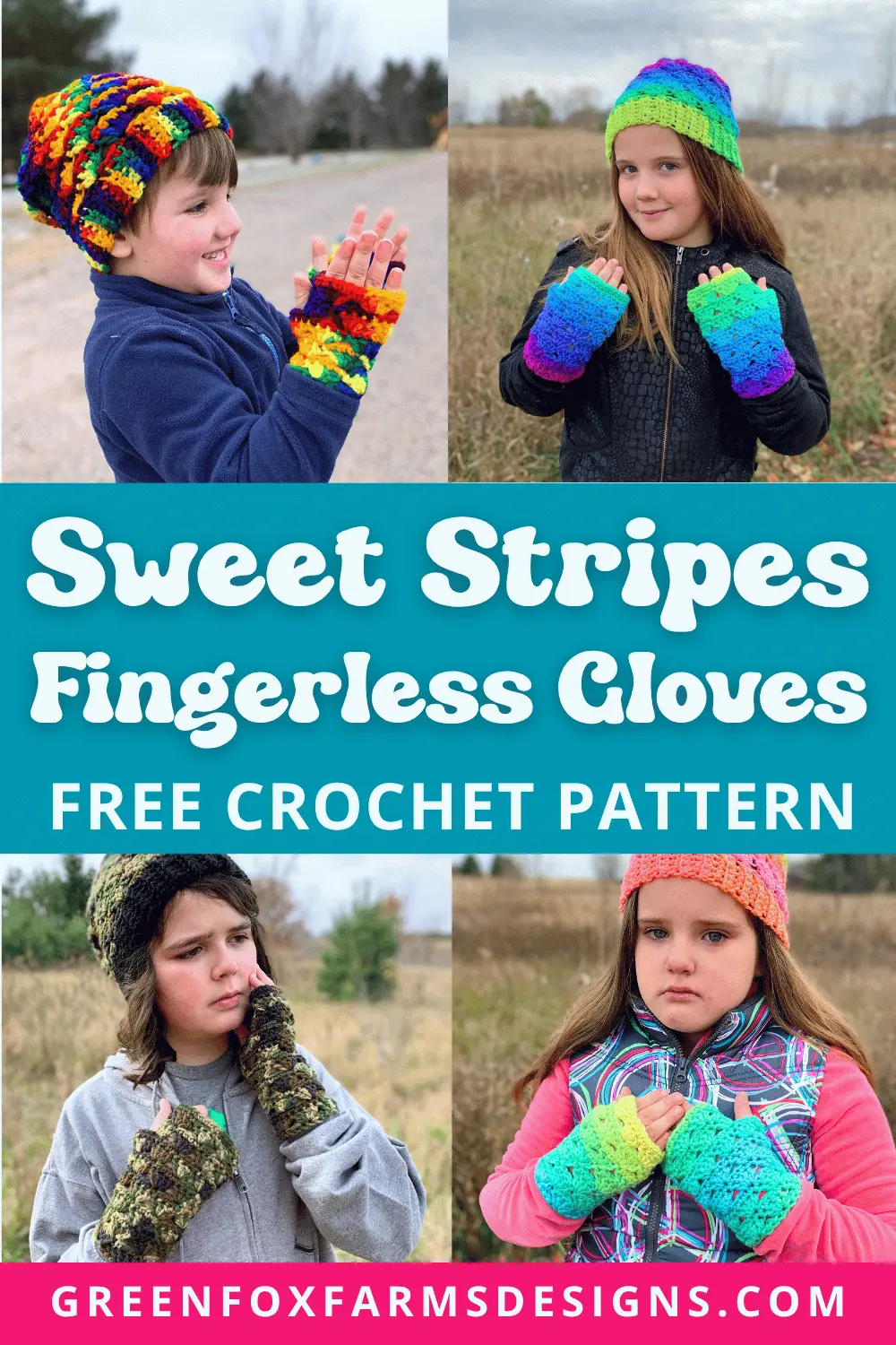 Sweet Stripes Ear Warmer - Easy Crochet Pattern - Fall Crochet Ear Warmer - Crochet Winter Headband - Beginner Crochet Patterns by greenfoxfarmsdesigns.com