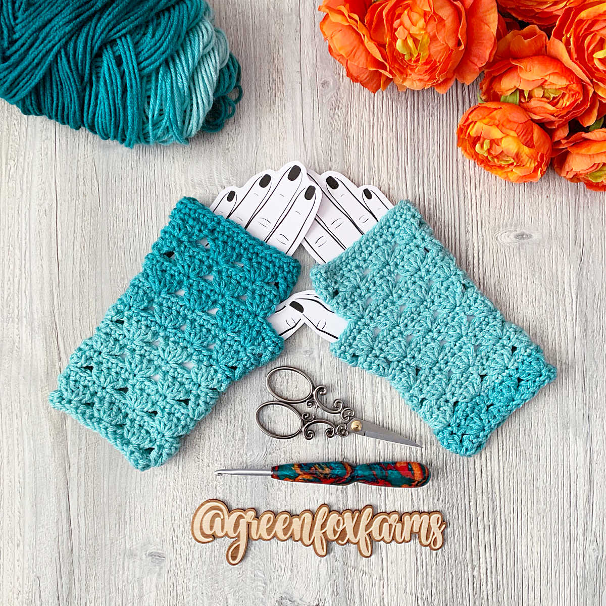 crochet Sweet Stripes Free Easy Crochet Fingerless Gloves Pattern web