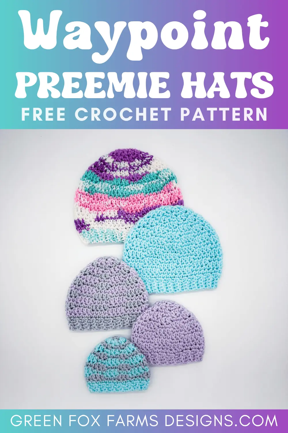 crochet Waypoint Free Micro Preemie Crochet Hat Pattern Green Fox Farms Designs PIN 6