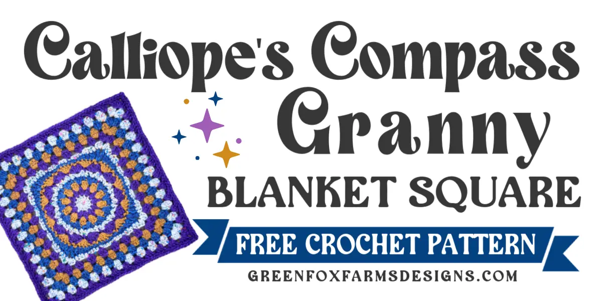 calliopes compass 12 inch granny square blanket square pattern blog graphic Farmhouse Pumpkins Crochet Pattern makes for stunning handmade fall home decor. Free Crochet Pattern for rustic pumpkins that look knit. Crochet your own set of small and large Halloween Pumpkins with this quick crochet pattern. Crochet Colorful Pumpkins with cinnamon sticks for the perfect Thanksgiving table decorations. Crochet a pumpkin with this free crochet pattern by greenfoxfarmsdesigns.com