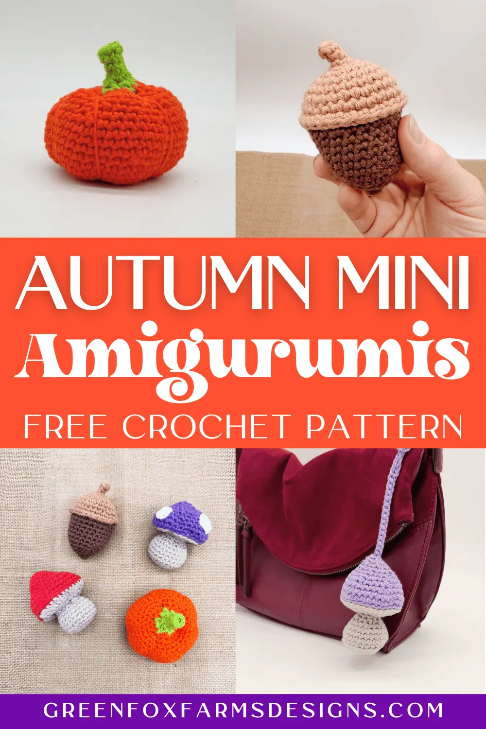 crochet 1 Mini Fall Crochet Patterns Green Fox Farms Designs PIN 5