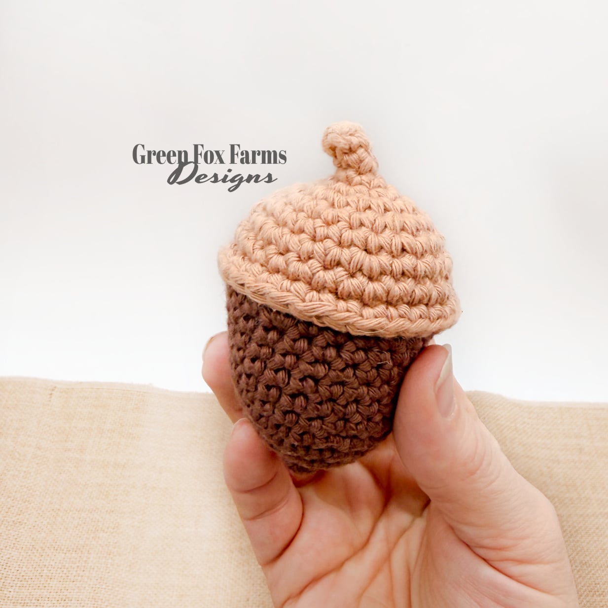 Autumn Amigurumis Mini Fall Crochet Patterns © 2026 by Green Fox Farms Designs web acorn crochet Autumn Amigurumis Mini Fall Crochet Patterns © 2026 by Green Fox Farms Designs web acorn