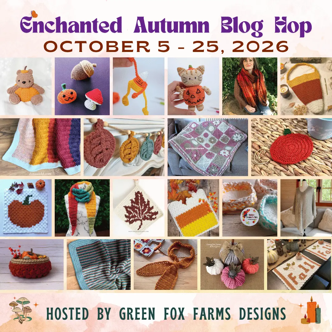 EA Hop Collage 21x Square FB Freya the Fox Footbag Free Crochet Hacky Sack Pattern by Green Fox Farms Designs