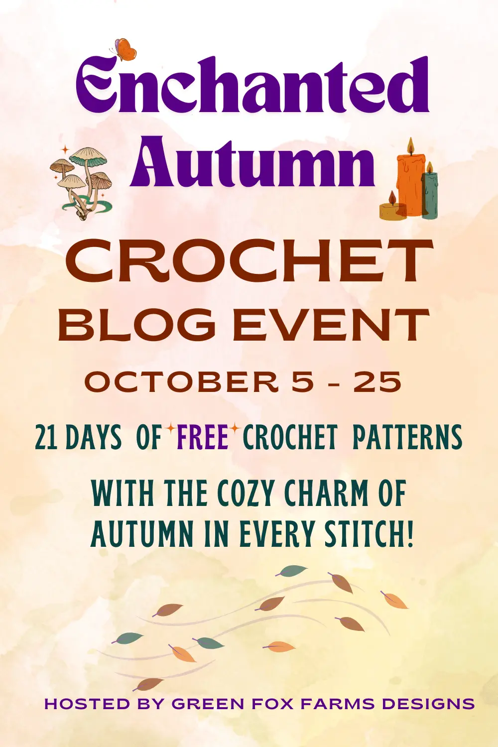 crochet EA26 Enchanted Autumn Blog Hop Pins 1