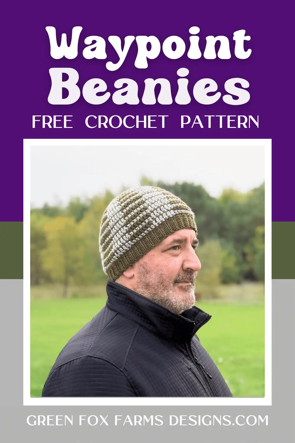 crochet Free Waypoint Beanie Crochet Chemo Hat Pattern Green Fox Farms Designs PIN 4