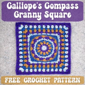 crochet calliope compass granny square TN