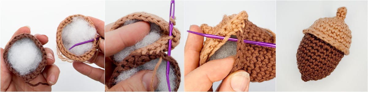 sewing acorn tute crochet sewing acorn tute
